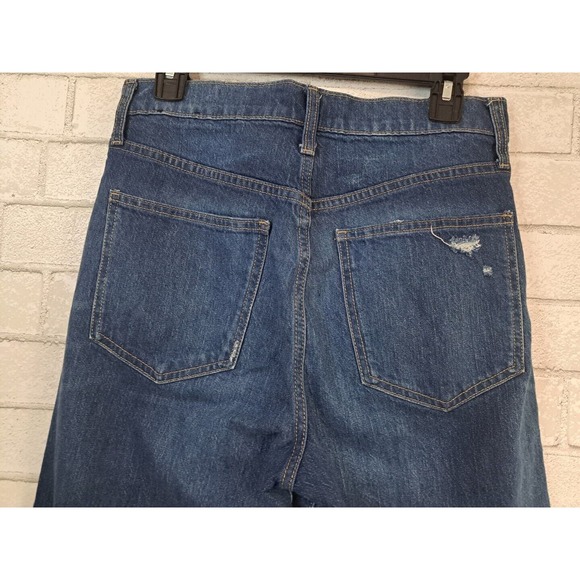 Gap Denim Jeans Women's Size 4/27 R High Rise Medium Wash Ankle Flare Raw Hem - Picture 5 of 8